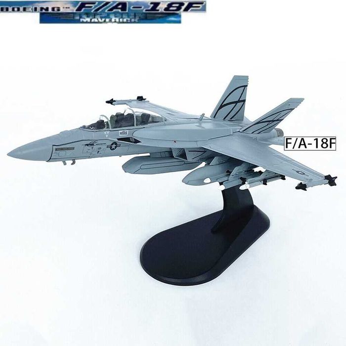 Macheta avion metalica Boeing F/A-18F Ultimate Hornet Maverick 1:100