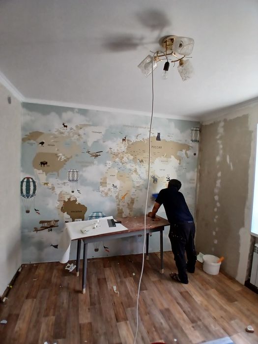 Поклейка обоев любых видов