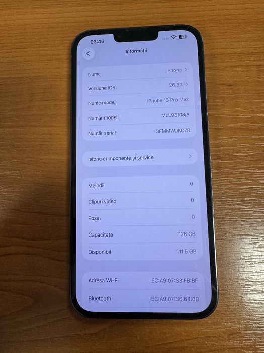 iPhone 13 Pro Max, baterie 100%