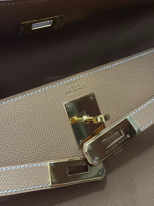 Geantă Hermès Kelly 32 Sellier Gold Epsom