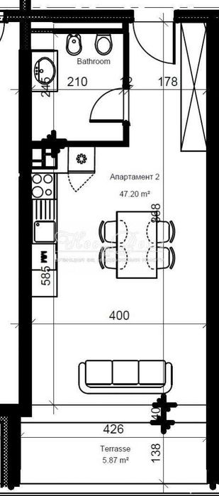 Продава се Едностаен апартамент в София, Манастирски ливади - 60 кв.м за 1500 €/кв.м - Снимка #1