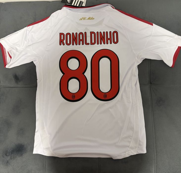 tricou fotbal jersy retro Ac. Milan Ronaldinho 80 away