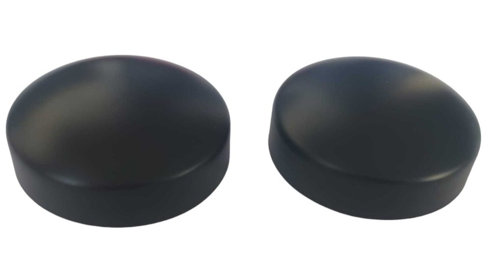 Set 2 capace pentru balustrada, Aluminiu, 45mm, Negru Mat Model Rotund