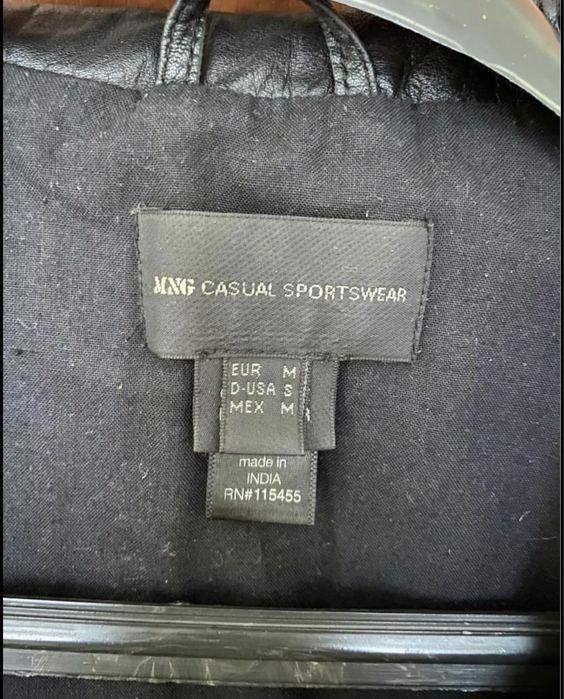 Дамско яке естествена кожа Mango