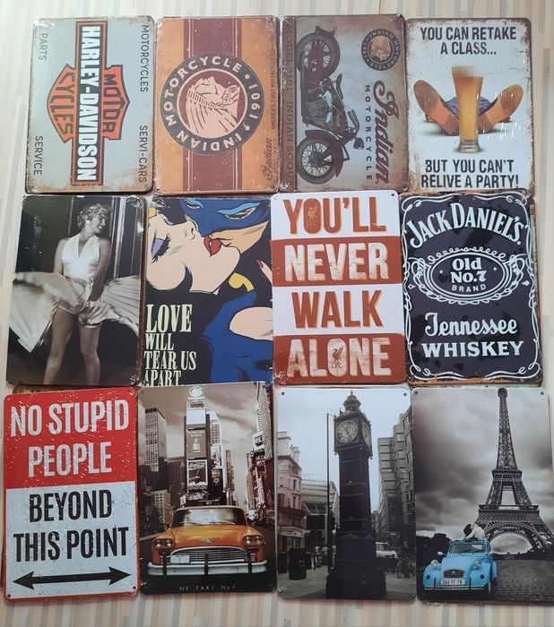 Метални ретро табели за декорация