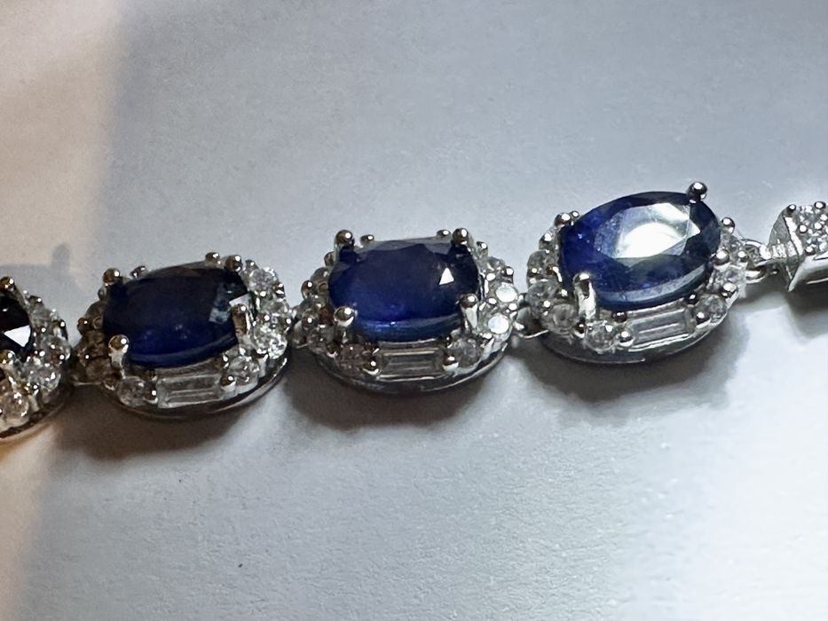 Bratara tennis superba safire naturale 4 ct