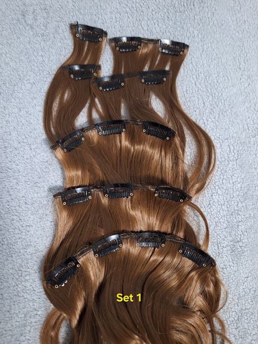 Set extensii cu clips diverse culori