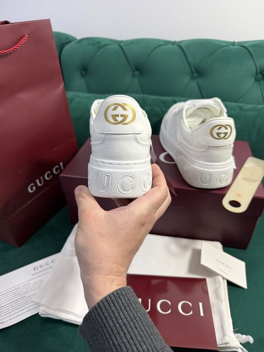 Adidasi Gucci GG piele naturala 100% Full Box colectie noua