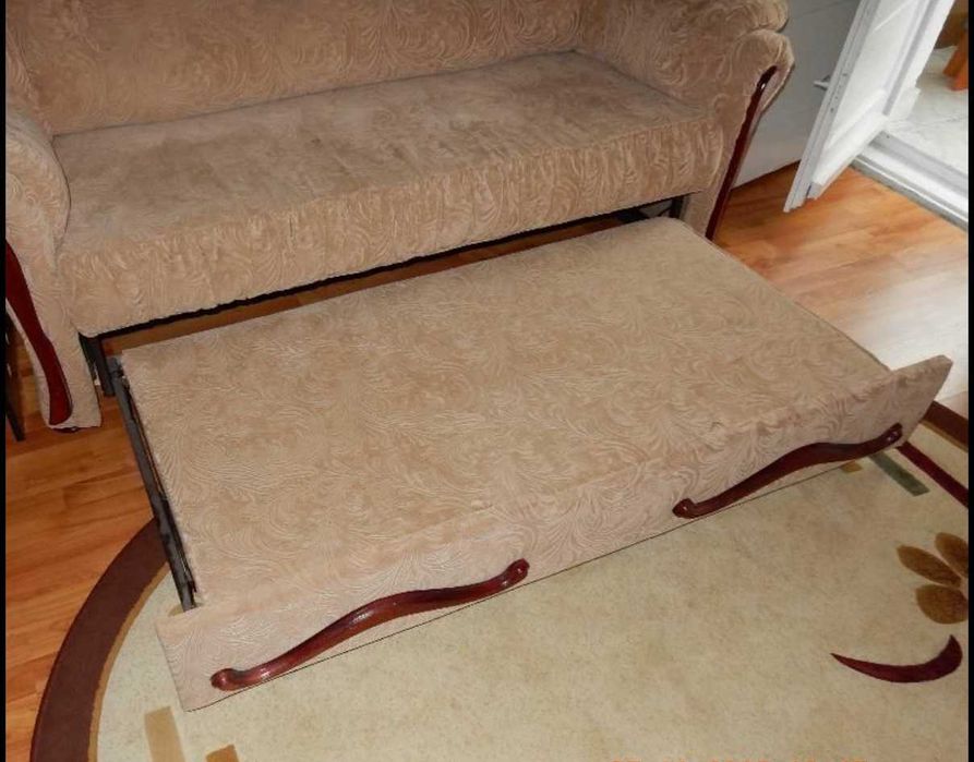 Canapea + fotolii extensibile cadru metalic