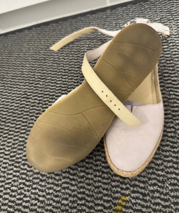 Espadrile din piele întoarsă