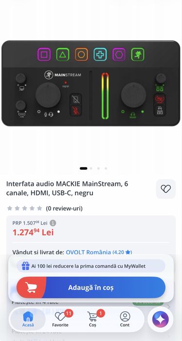 Mackie Mainstream interfață audio video completă streaming live și captură video cu butoane de control programabile