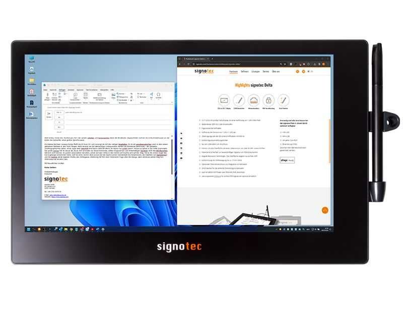 Monitor pentru semnătură electronică signotec Kronos Touch Pen -A-