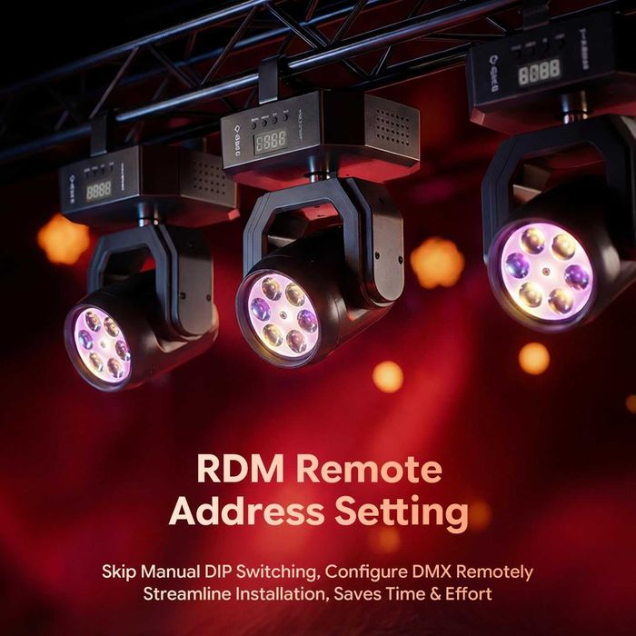 LED Disco de 30 W cu telecomandă, LED RGBW 6 în 1 pentru scenă, lumini de petrecere DJ DMX512 stroboscop disco