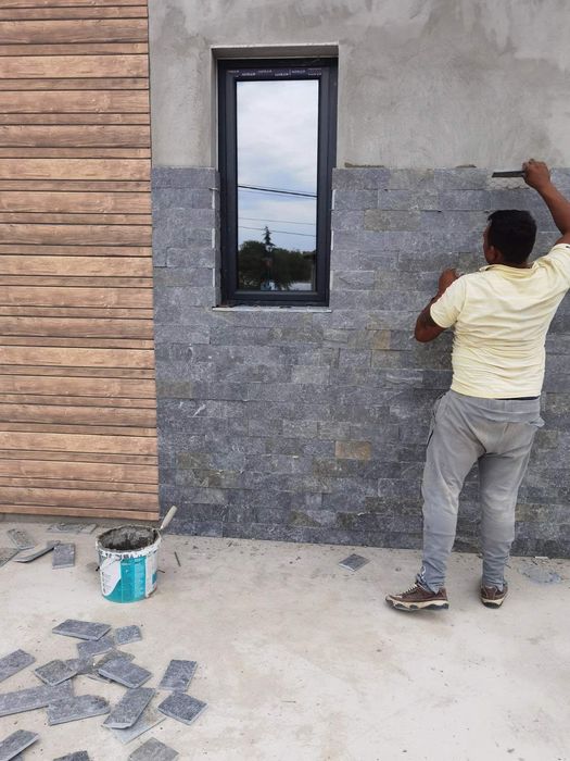 Гнайс Черен антрацит оформен естествен камък