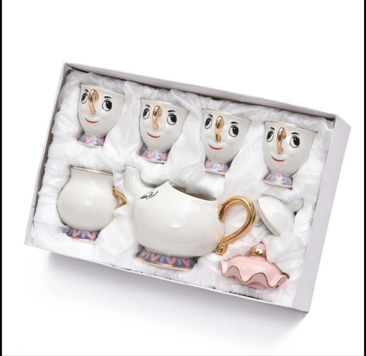 Чашка и чайник «Красавица и чудовище»