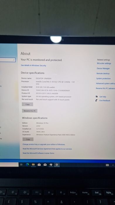 Microsoft surfice laptop 3 core i5