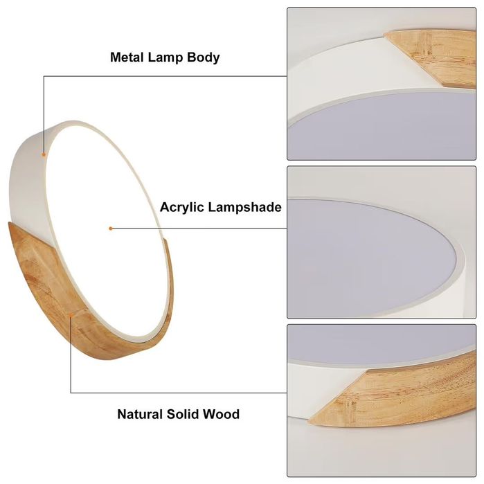 Lustră Led din Lemn