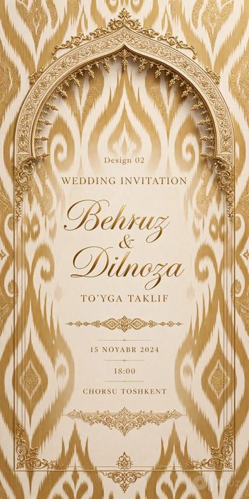 Toʻy taklifnomasi chiroyli dizaynda-15 ming soʻm