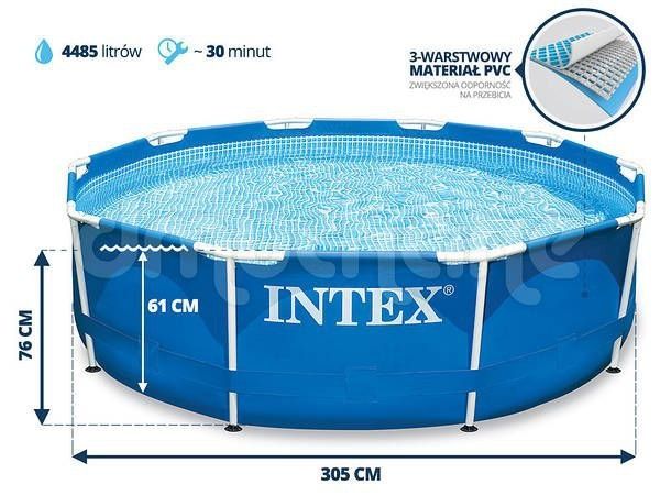 Каркасный бассейн 305×76 INTEX стойка бассейн stoyka basseyn baseyin