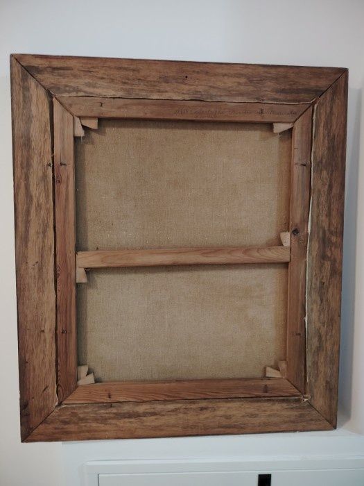 Tablou Ulei pe panza o lucrare deosebita foarte veche semnată încadra