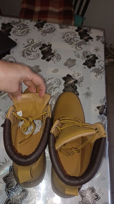 Ghete unisex din piele întoarsă, maro