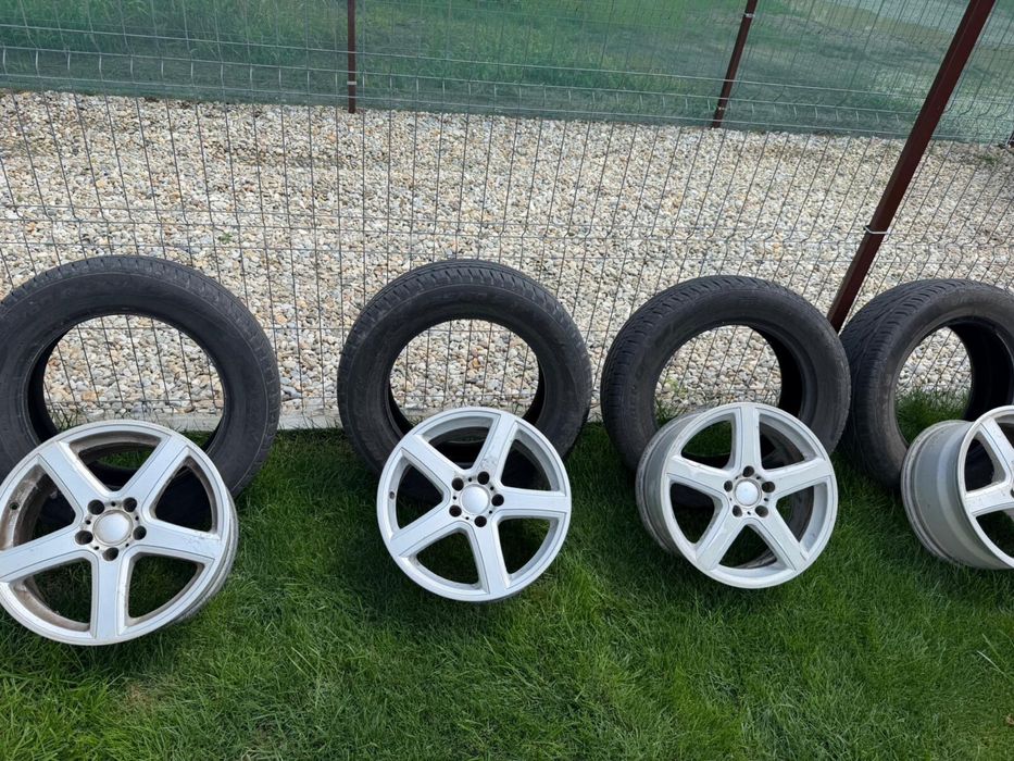 Jante R17 made in Germany + cauciucuri vară 235/60 R17 5x112 et 45 8 mm