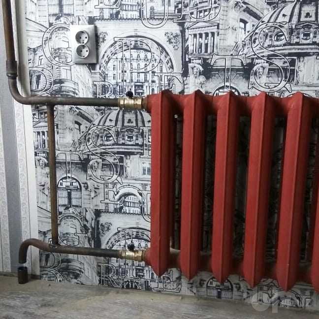 Установка радиатора батареи отопления