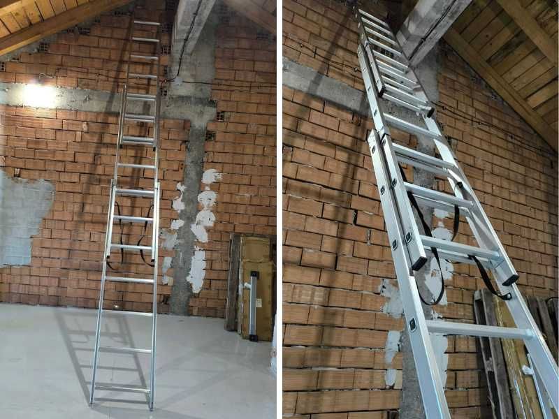 Стълба алуминиева трираменна 3х7 4.76м 150кг