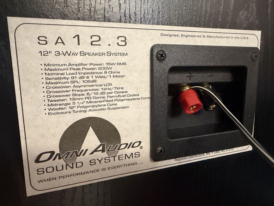 Boxe OMNI AUDIO 12.3 Made In Usa 12 Țoli