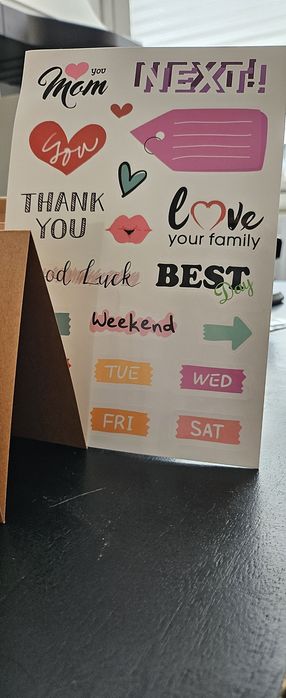 Крафт албум тип акордеон + стикери