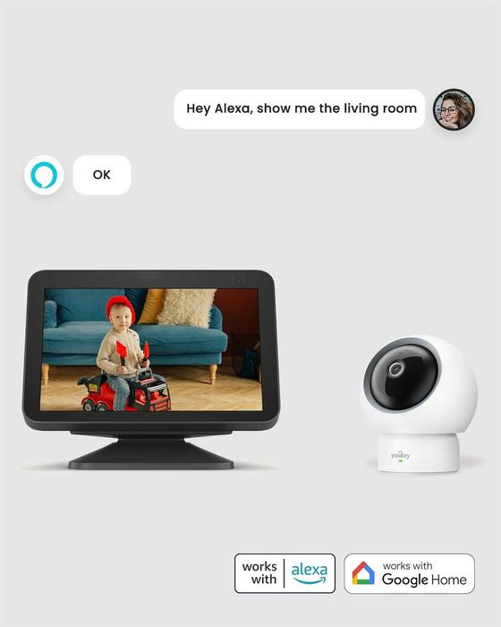 Youkey 2.5K вътрешна камера за сигурност, бебефон с 5GHz/2.4GHz WiFi