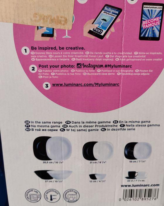 Set farfurii porțelan Luminarc 19 piese