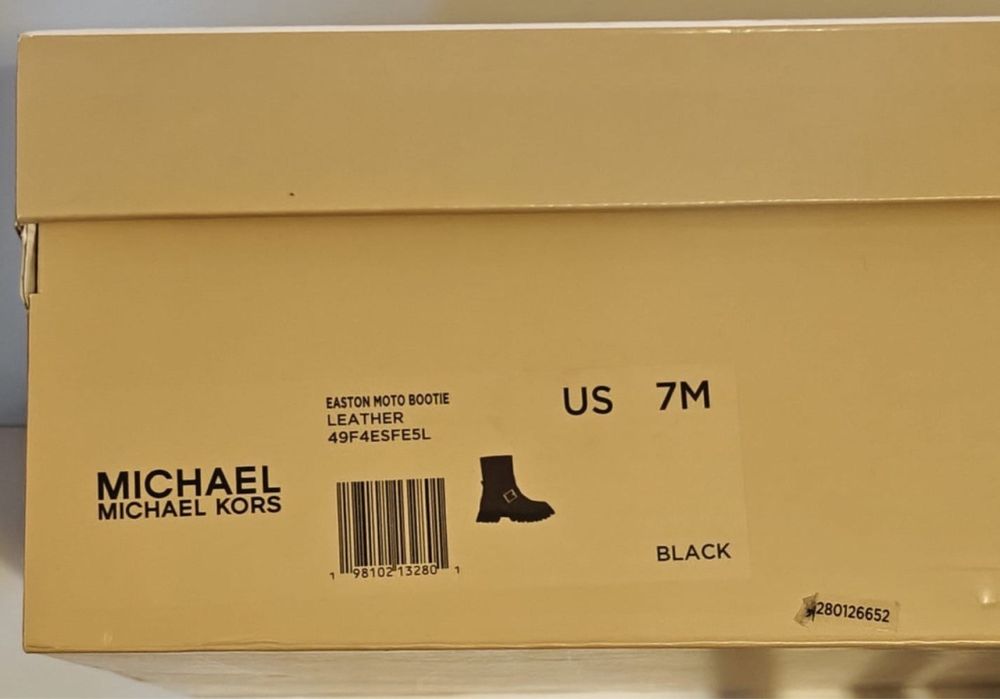 Cizme piele originale Michael Kors Easton Moto - noi cu cutie -  37