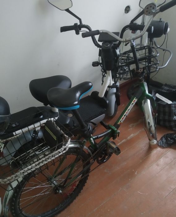 Электро скутер и велосипед скиф