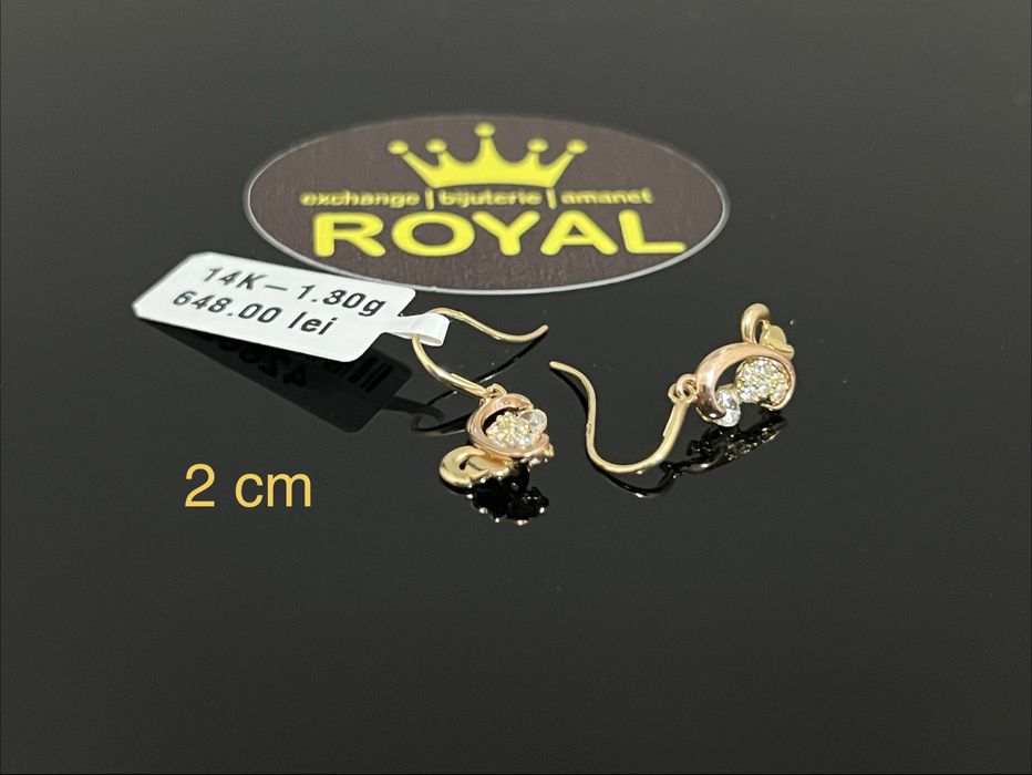 Bijuteria Royal CB : Cercei dama aur 14k 1,30 grame
