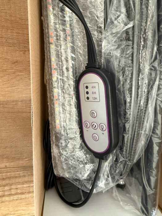 Нова Лампа за отлеждане на растения Railee, LED, със стойка и 4 глави
