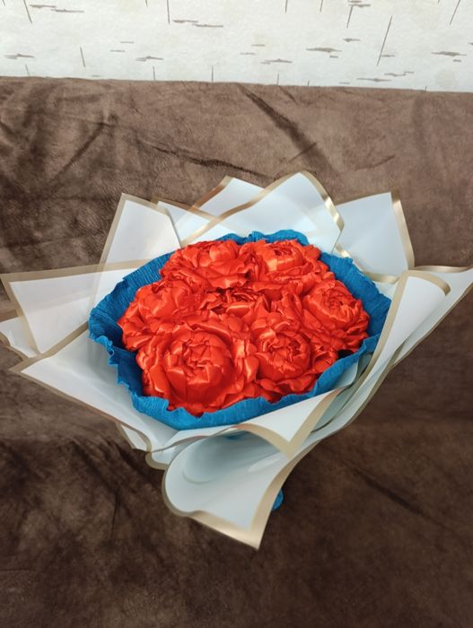 Цветы из атласной ленты