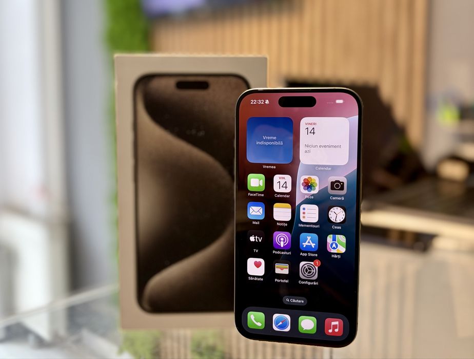 **ATS GSM** iPhone 15 Pro 128Gb Natural/Baterie100% / Garantie