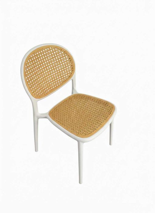 Трапезен пластмасов стол за дом и градина, френски дизайн, 3 цвята