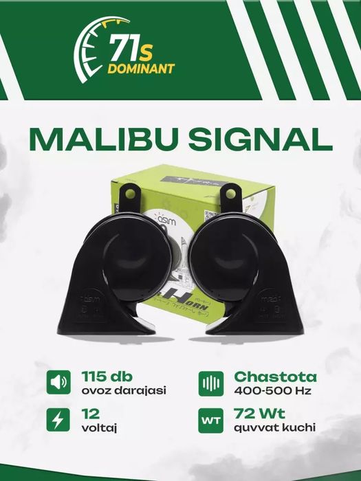 Malibu signali 12 vold yuqori ovoz