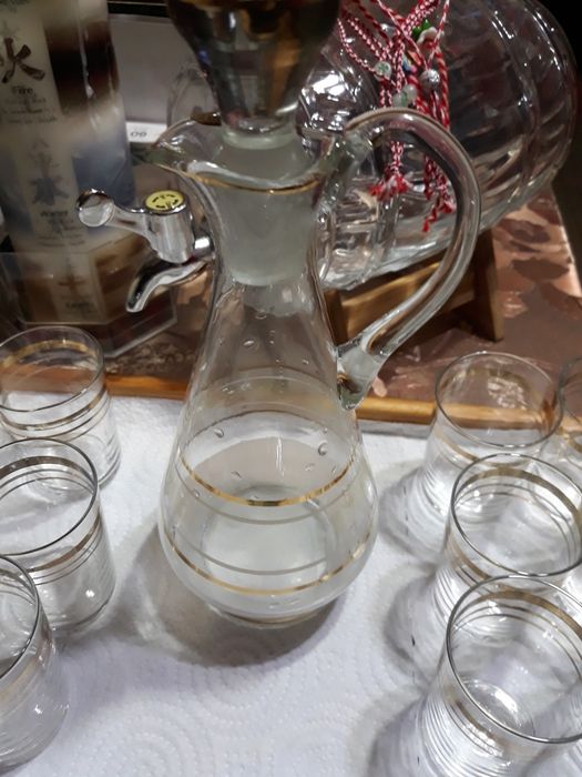 Чаши за ракия със златен кант