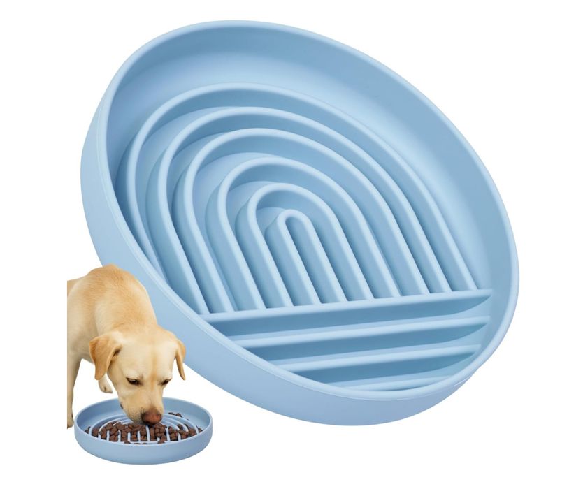 Bol pentru caini Happilax, silicon, 18x4 cm, anti inghitire rapida