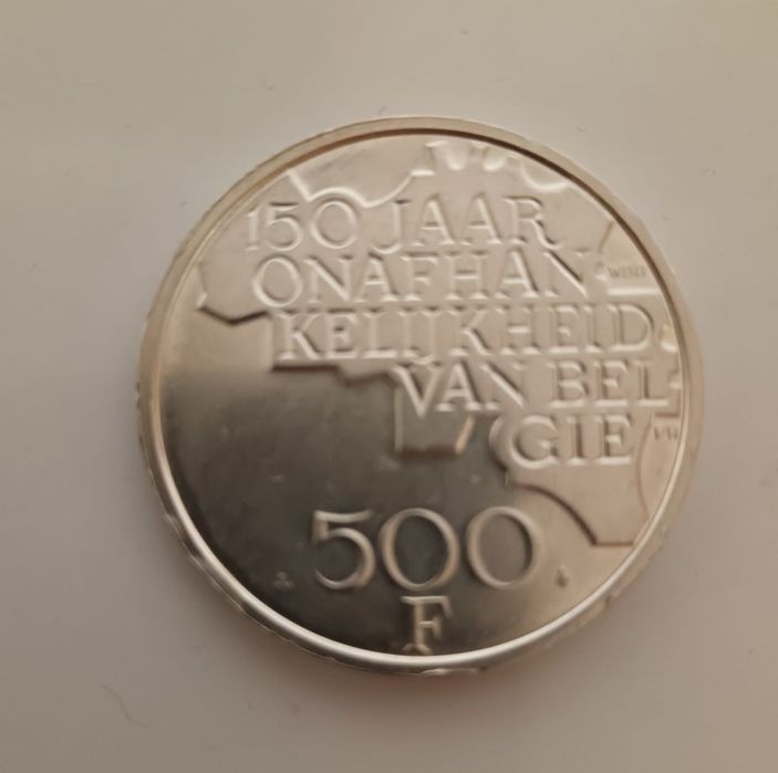 500 franci Belgia, argint