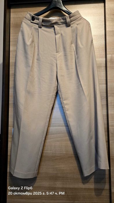 Стилен дамски панталон с широки крачоли