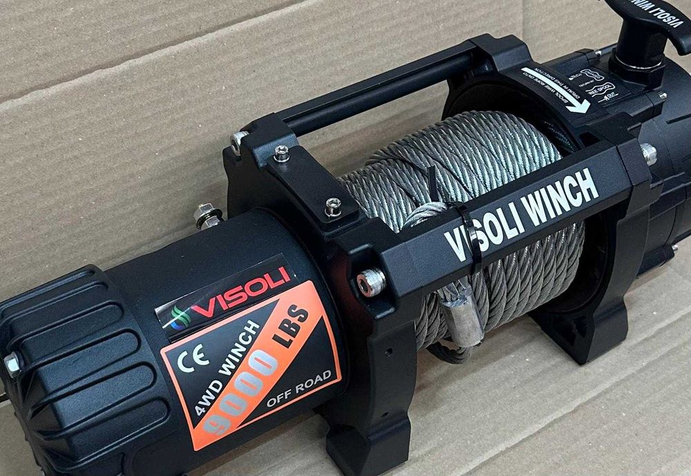 Troliu auto Visoli 9000lbs/4090kg cu cablu de otel 12v