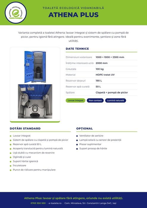 Toalete WC Mobile – Vidanjabile și Racordabile, Vânzare/Închiriere