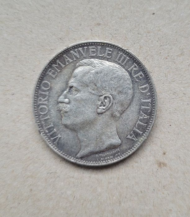 Moneda veche argint 2 lire 1911 Italia