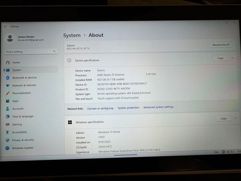 Asus rog ally z1 extreme