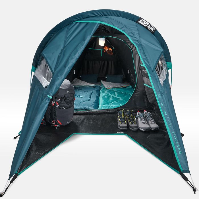 Cort de camping 2 locuri, Mh100 Xl Fresh - produs resigilat Decathlon