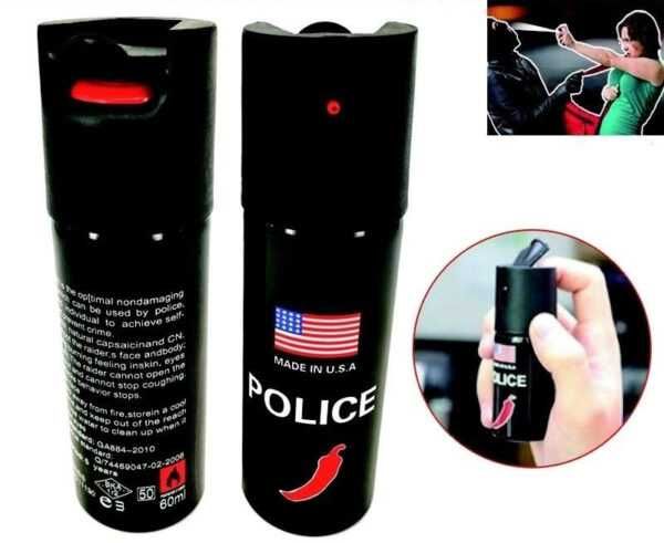 Spray paralizant USA Police chili 60 ml Bodyguard 3 - 5 metri